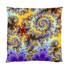 Desert Winds, Abstract Gold Purple Cactus  Cushion Case (single Sided)  by DianeClancy