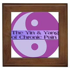 Yin & Yang Of Chronic Pain Framed Ceramic Tile by FunWithFibro