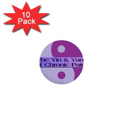 Yin & Yang Of Chronic Pain 1  Mini Button (10 Pack) by FunWithFibro