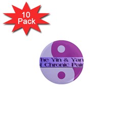 Yin & Yang Of Chronic Pain 1  Mini Button Magnet (10 Pack) by FunWithFibro