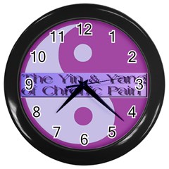 Yin & Yang Of Chronic Pain Wall Clock (black) by FunWithFibro