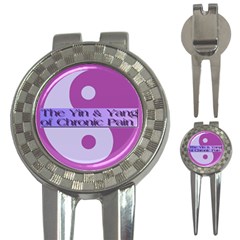 Yin & Yang Of Chronic Pain Golf Pitchfork & Ball Marker by FunWithFibro