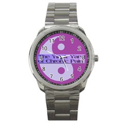 Yin & Yang Of Chronic Pain Sport Metal Watch by FunWithFibro