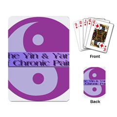 Yin & Yang Of Chronic Pain Playing Cards Single Design by FunWithFibro