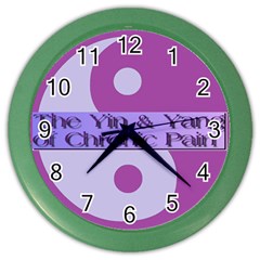 Yin & Yang Of Chronic Pain Wall Clock (color) by FunWithFibro