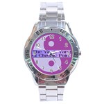 Yin & Yang Of Chronic Pain Stainless Steel Watch Front