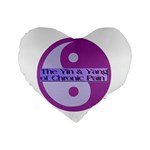 Yin & Yang Of Chronic Pain 16  Premium Heart Shape Cushion  Front