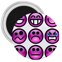 Chronic Pain Emoticons 3  Button Magnet by FunWithFibro