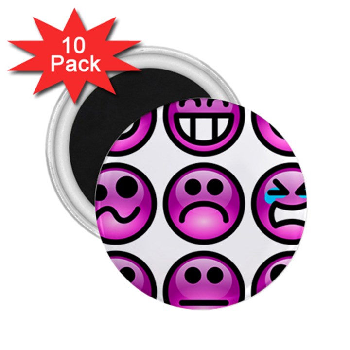 Chronic Pain Emoticons 2.25  Button Magnet (10 pack)