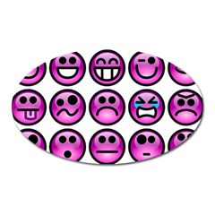 Chronic Pain Emoticons Magnet (oval) by FunWithFibro