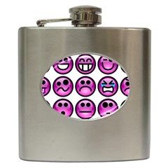 Chronic Pain Emoticons Hip Flask by FunWithFibro