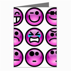 Chronic Pain Emoticons Greeting Card