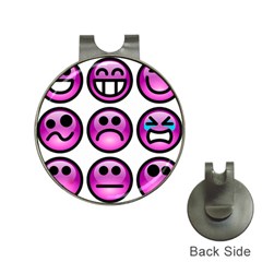 Chronic Pain Emoticons Hat Clip With Golf Ball Marker by FunWithFibro