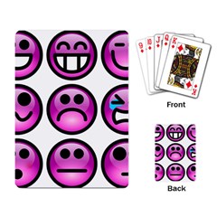 Chronic Pain Emoticons Playing Cards Single Design by FunWithFibro