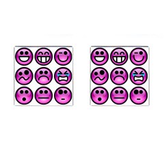 Chronic Pain Emoticons Cufflinks (square) by FunWithFibro