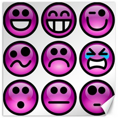 Chronic Pain Emoticons Canvas 12  X 12  (unframed)