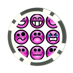 Chronic Pain Emoticons Poker Chip