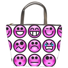 Chronic Pain Emoticons Bucket Handbag by FunWithFibro