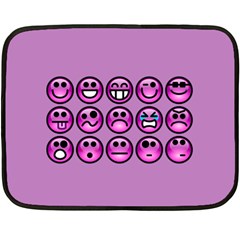 Chronic Pain Emoticons Mini Fleece Blanket (two Sided)