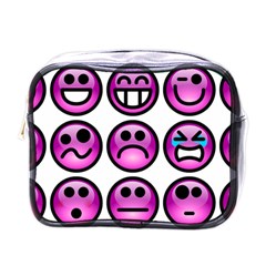 Chronic Pain Emoticons Mini Travel Toiletry Bag (one Side)