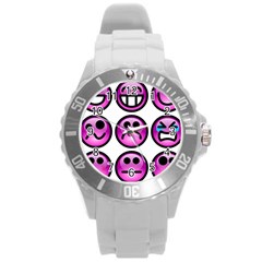 Chronic Pain Emoticons Plastic Sport Watch (large)