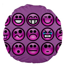 Chronic Pain Emoticons 18  Premium Round Cushion 