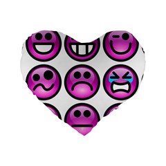 Chronic Pain Emoticons 16  Premium Heart Shape Cushion 