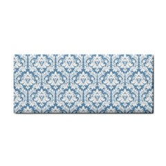 White On Light Blue Damask Hand Towel by Zandiepants