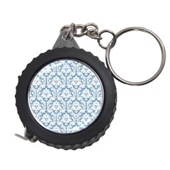 White On Light Blue Damask Measuring Tape