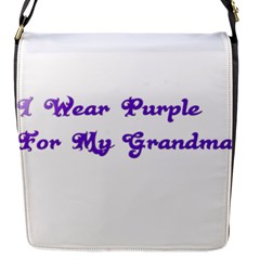 I Wear Purple For My Grandma Flap Closure Messenger Bag (small) by FunWithFibro