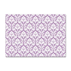 White On Lilac Damask A4 Sticker 100 Pack by Zandiepants