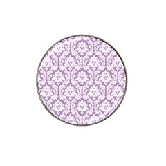 White On Lilac Damask Golf Ball Marker 10 Pack (for Hat Clip)