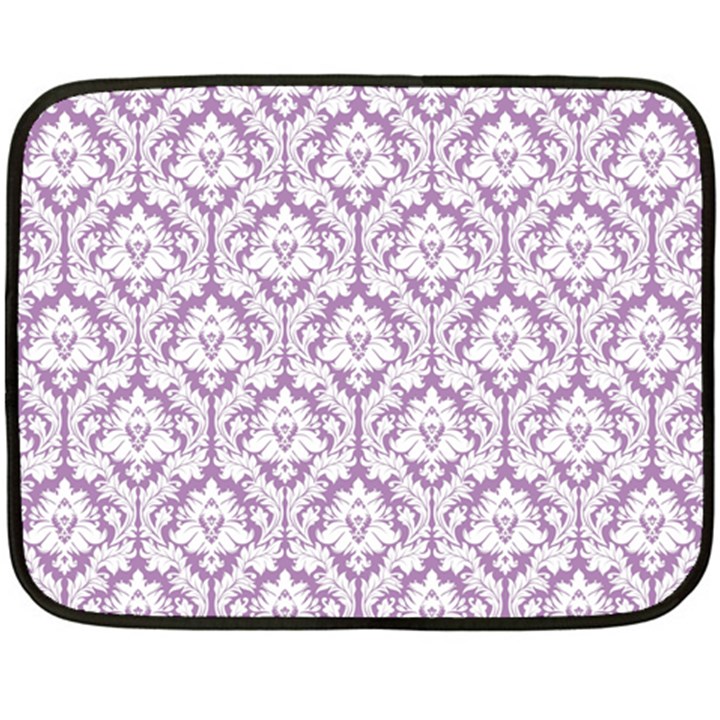 Lilac Damask Pattern Double Sided Fleece Blanket (Mini)