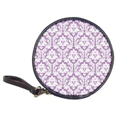 White On Lilac Damask Cd Wallet