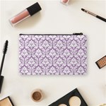 Lilac Damask Pattern Cosmetic Bag (Small) Back