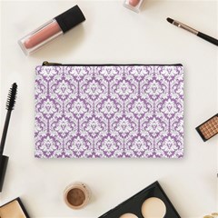 Lilac Damask Pattern Cosmetic Bag (medium)