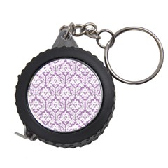 White On Lilac Damask Measuring Tape