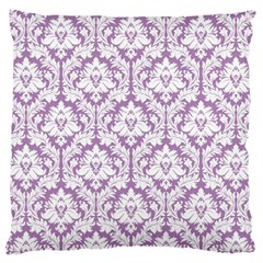 Lilac Damask Pattern Large Cushion Case (one Side)