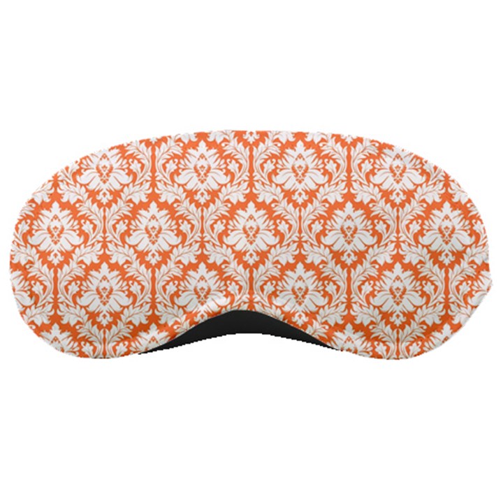 Nectarine Orange Damask Pattern Sleeping Mask