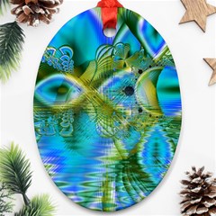 Mystical Spring, Abstract Crystal Renewal Oval Ornament by DianeClancy