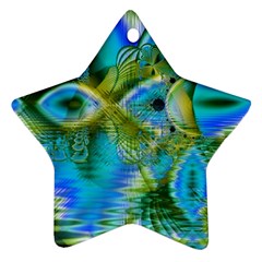 Mystical Spring, Abstract Crystal Renewal Star Ornament by DianeClancy