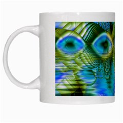 Mystical Spring, Abstract Crystal Renewal White Coffee Mug by DianeClancy