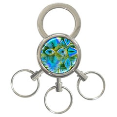 Mystical Spring, Abstract Crystal Renewal 3-ring Key Chain by DianeClancy