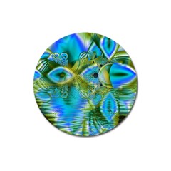 Mystical Spring, Abstract Crystal Renewal Magnet 3  (round) by DianeClancy