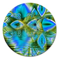 Mystical Spring, Abstract Crystal Renewal Magnet 5  (round) by DianeClancy