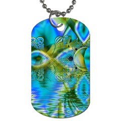 Mystical Spring, Abstract Crystal Renewal Dog Tag (two-sided)  by DianeClancy