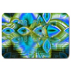 Mystical Spring, Abstract Crystal Renewal Large Door Mat by DianeClancy