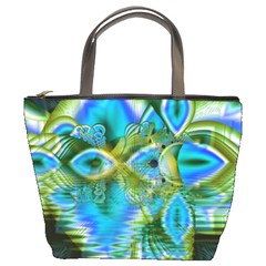 Mystical Spring, Abstract Crystal Renewal Bucket Handbag by DianeClancy