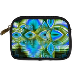 Mystical Spring, Abstract Crystal Renewal Digital Camera Leather Case by DianeClancy