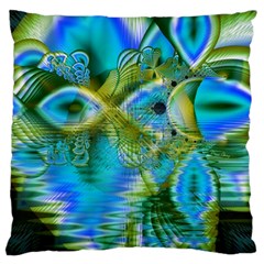 Mystical Spring, Abstract Crystal Renewal Large Cushion Case (single Sided)  by DianeClancy